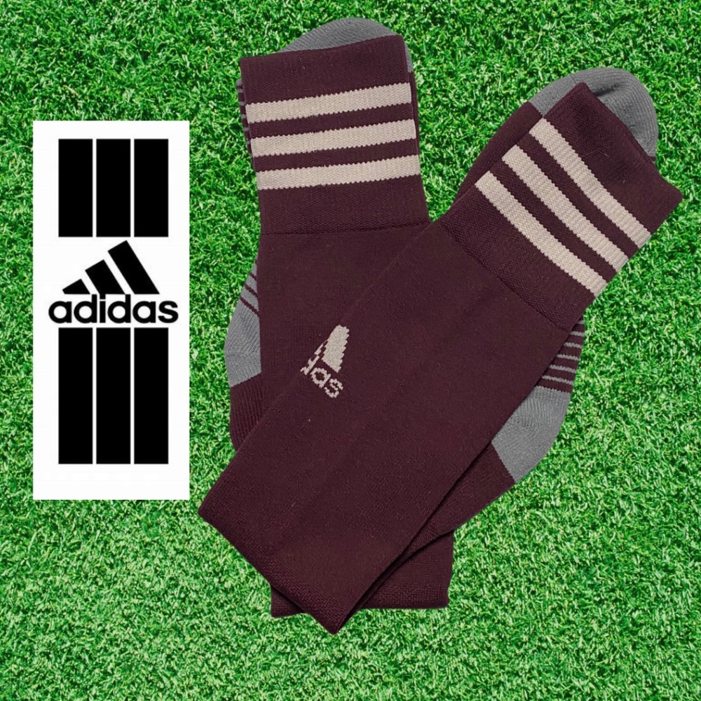 Adidas NWOT Men's COPA 20' Soccer Athletic Socks | Maroon and White